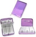 Finger Angel 48 Slots Holographic Nail Plates Holder Case Stamping Templates Organizer Retangel Nail Printing Molds Collection Manicure Tool Accessorie-6x12Cm Template Purple