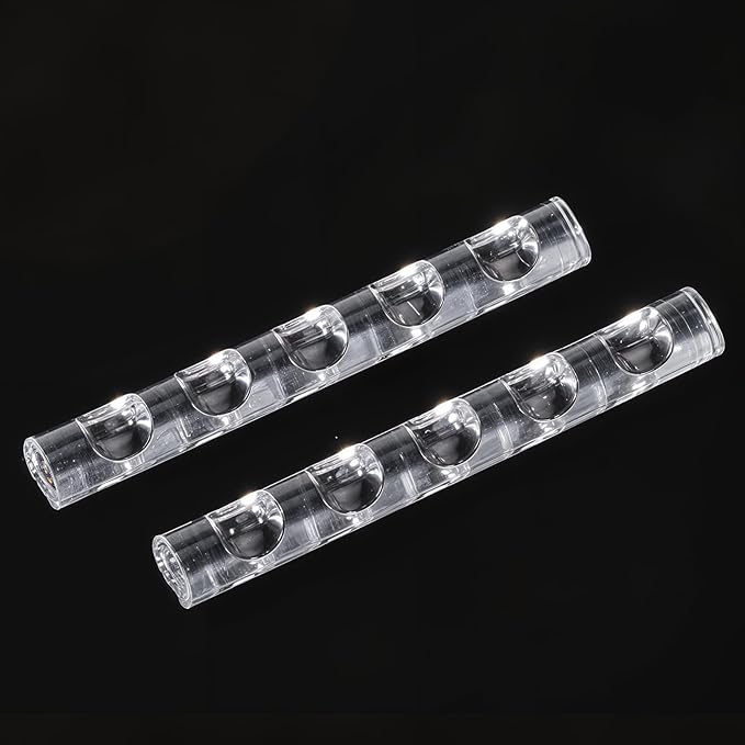 2 Pack Crystal Bar Pen Holder Transparent Brush Holder Acrylic Nail Art Painting Pen Brush Stand Brushes Rest Makeup Brushes Organizer Holders for Drawing Pens Manicure Nail Carving Pencils