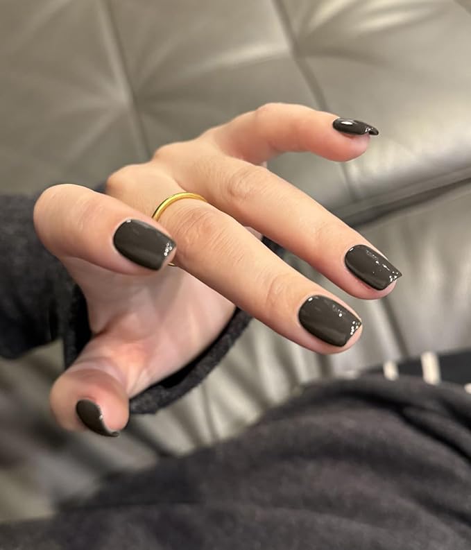 Nail Polish Strips (No UV Lamp Needed) - 22 Pcs Salon Quality Gel Nail Stickers - Long Lasting Wraps (Abyssal Green)