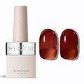 MEGIOR Auburn Tortoise Gel Nail Polish 0.5 Fl Oz Caramel Brown Neutral Transparent Colors Soak Off UV LED Lamp Light Cure Gel Polish Kit for Salon and Nail Art Starter Manicure DIY at Home