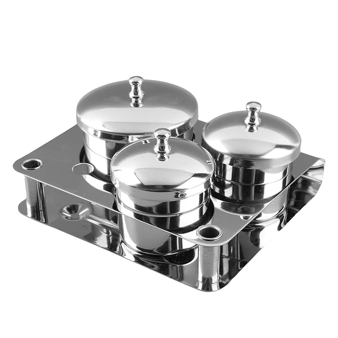 Nail Liquid Container, Mini Stainless Steel Dish Pot Liquid Powder Cup Lid Bowl Nail Art Tools Acrylic Nail Art Equipment Mini Bowl Cup Tray Pot Container Organizer Holder with Lid, 3pcs
