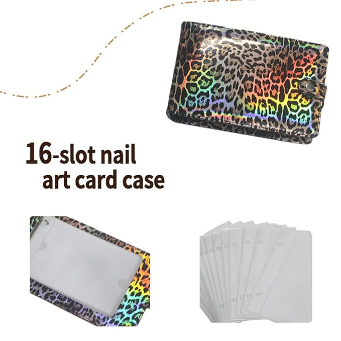 DRDS 16 Slots Nail Art Stamp Plate Holder Stamping Plates Storage Bag Cases Practical Empty Rectangle Plates Big Size 9.5X14.5CM Organizers