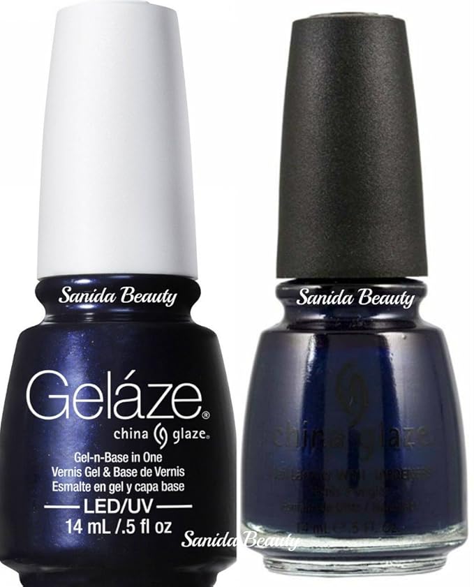 China Glaze Gelaze Tips and Toes Nail Polish, Up All Night, 2 Count