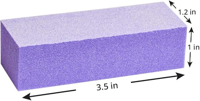 Karlash Nail Buffer Sanding Block Polisher Buffing File Nail Art Manicure Pedicure File (Purple White 60/100)