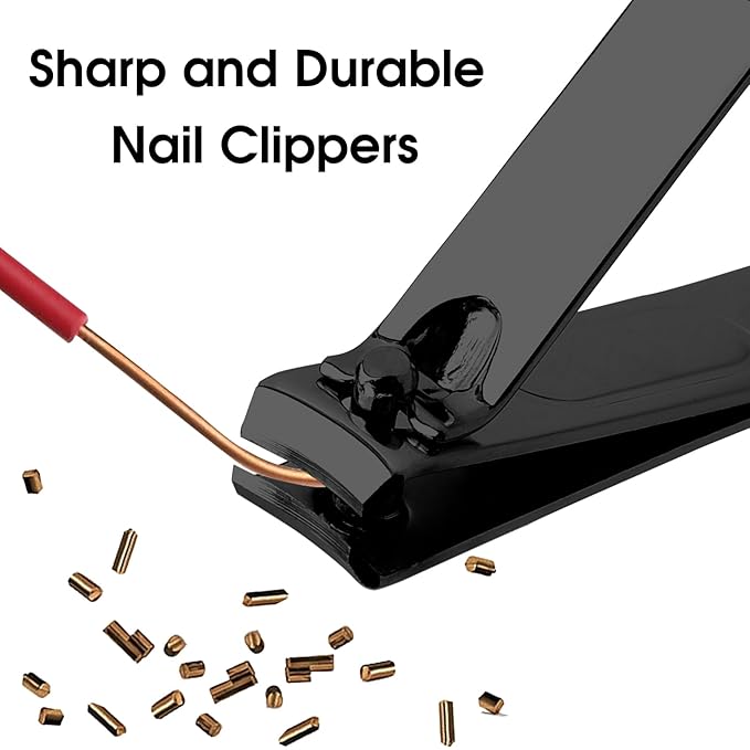 Manicure Set Manicure Kit for Men Black Nail Clipper Set Gifts for Men Valentine's Day Teens Gifts Women Easter Basket Stuffers for Teens