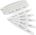 25pcs Professional Oval Nail Files Emery Board Set 100/180 Grit Dual-Grit Buffer Files for Natural & Acrylic Nails Tools Suit for Home Salon