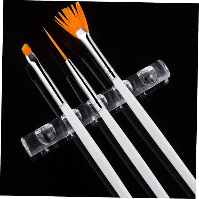 5pcs Nail Art Transparent Pen Holder Nail Tech Accessories Fountain Pen Holder Nail Art Brush Organizer Nail Art Accessories Nail Art Pen Rest Nail Beauty Penholder