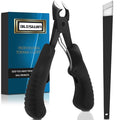 BLESWIN Podiatrist Toenail Clippers Professional, Super Sharp Toe Nail Clippers for Thick Toenail for Seniors or Ingrown Nail, Heavy Duty Toe Nail Nipper with Pedicure Knife
