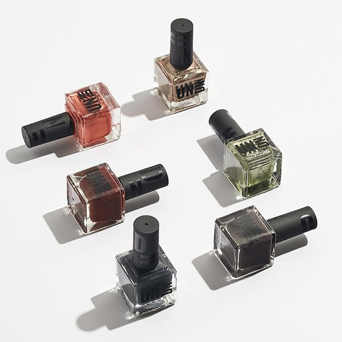 UNDN Vegan Nail Polish - Mineral Moss - Chrome Silver Green Nail Polish for Women and Men - Long Lasting, Metallic Finish - Cruelty Free - 0.5 oz