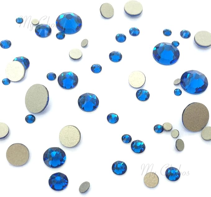 CAPRI BLUE (243)144 pcs Swarovski 2058/2088 Crystal Flatbacks rose pink rhinestones nail art mixed with Sizes ss5, ss7, ss9, ss12, ss16, ss20, ss30 from Mychobos (Crystal-Wholesale)