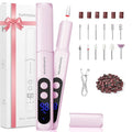 Electric Nail Drill Professional Electric Nail File Kit 11 in 1 Rechargeable Manicure Pedicure Tools Cordless Nail Drill with 3 Speeds Modes and LED Lighting for Acrylic Gel Dip Powder Nails(Purple)