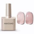 MAYCHAO Jelly Gel Nail Polish 15ML 1Pc Jelly Pale Taupe Nail Polish Soak Off UV LED Nail Gel Polish Nail Art Starter Manicure Salon DIY at Home, 0.5 OZ