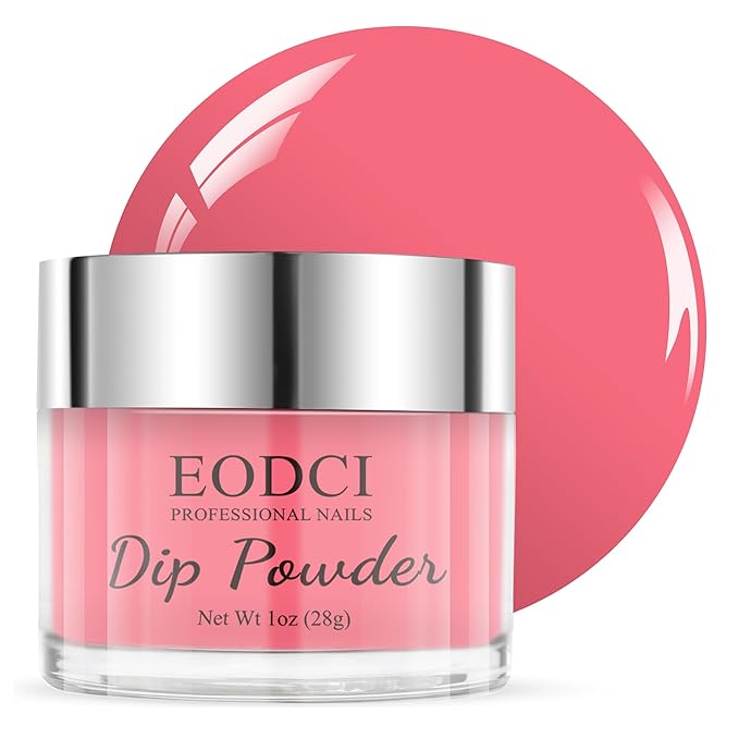 Hot Pink Dip Powder, 1OZ Nail Dipping Powder for Long-lasting 28 Days+ Dip Nail Art French Manicure Nail Starter & Professional Home DIY Salon Use 28g