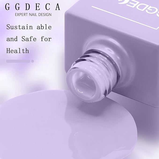 15ml Lavender Gel Nail Polish, Light Purple Gel Polish, Lilac Color Same Color Same Bottle, High Gloss U V Soak Off Nail, DIY Sparkle Manicure Salon