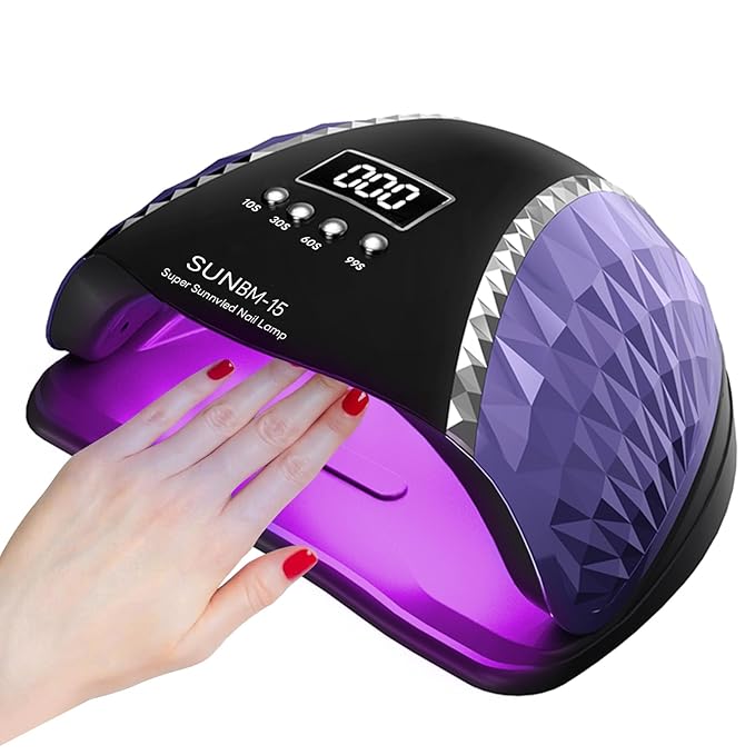 LED UV Nail Lamp, 280W Gel Nail Polish, Dryer, Professional Nail Lamp, UV Light for Nails with 66 Beads, Auto Sensor LED Gel Nail Lamp, 4 Timer Settings