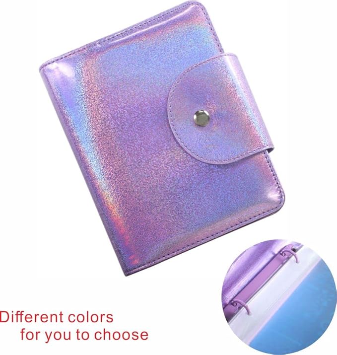 VNC 20 Slots Nail Art Stamp Plate Holder Stamping Plates Storage Bag Cases Rainbow Replaceable XL Plates Big Size 9.5x14.5CM Organizers (A-Purple)