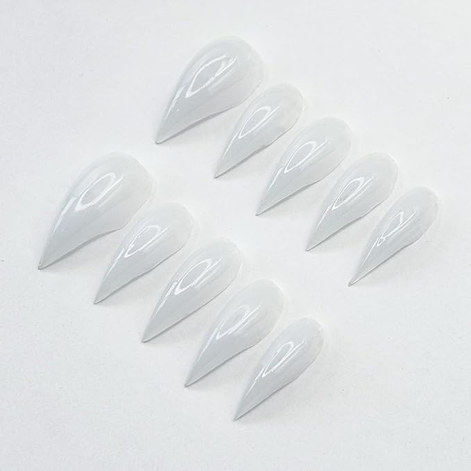 10 Pcs Handmade Press on Nails Short Curved Unique Stiletto Eagle Claw Acrylic Fake Nail with Dragon Claw Design Thickened Goth Nails Press Ons Full Cover Reusable Glue on Nail for Women（S）