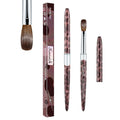Acrylic Nail Brush Size #12, 100% Pure Kolinsky Nail Art Brushes for Acrylic Application, Sturdy Handle Oval Shaped Acrylic Nail Design Tools for Professional Manicure DIY(Leopard Print)