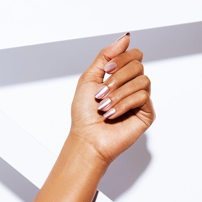 Static Nails Liquid Glass Lacquer, Longer Lasting 8+ Free Treatment Nail Polish (Pinks) (Rose Gold Edit) - Quick Dry Finger Nail Polish - DIY Nail Art Salon - Gift for Women
