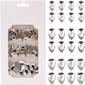 100pcs 3 Size Big and Small Pear Shape Crystal Clear Flatback Foiled Gem Rhinestones for Nail Technician Crafts Clothes DIY Decoration Accessories