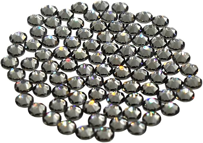 Preciosa Viva Rhinestones No Hotfix Flatback - Black Diamond - SS16 (4mm) - Choose Your Quantity (72)
