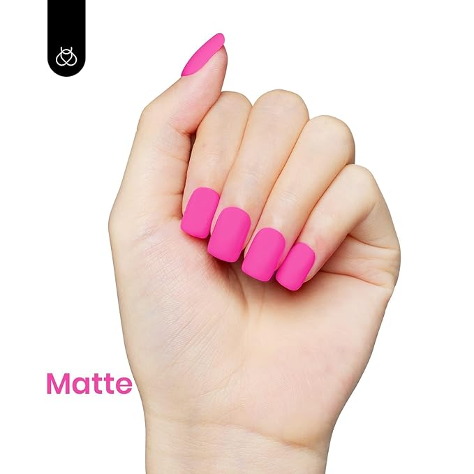Beetles Pink Gel Nail Polish - Cosmos Bouquet Hot Pink Gel Polish, 15ML/0.51Fl Oz Soak Off UV LED Lamp Neon Nail Art, Long-Lasting Manicure Salon DIY Home Spring Nails - Gifts for Her