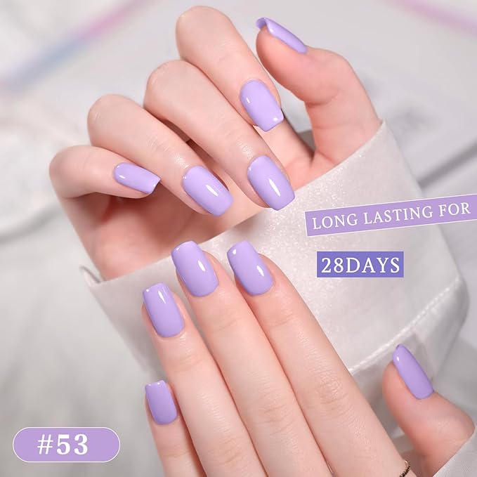 JR 10pcs 12ml Gel Nail Polish Set Blue Purple Gel Polish Set Semi Cured Long Lasting Vegan Chip-Resistant Soak off Nail Polish Gel Purple Gel Polish Gifts for Women F