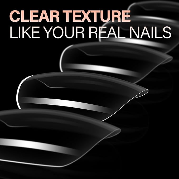 AILLSA Extra Short Square Nail Tips Clear Full Cover Gelly Press on Nails Gel False Nail Tips Preshaped Acrylic Fake Soft Nail Tips for DIY Home Salon Gift, 504PCS 10 Sizes
