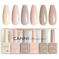 CANNI 6 Colors 9 ML Hema-Free Nude Gel Nail Polish Set, Nude Pink Gel Polish Set, Soak Off LED Nail Manicure Kit DIY at Home Salon Gifts