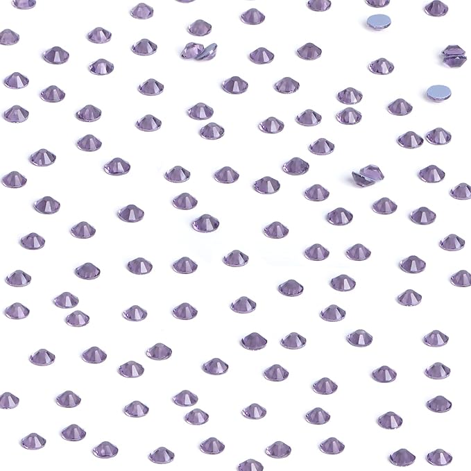 NCB 288pcs Hot Fix Rhinestones Flatback Crystal Rhinestones for Crafts Clothes DIY Decorations (Tanzanite, SS30 6.3mm)