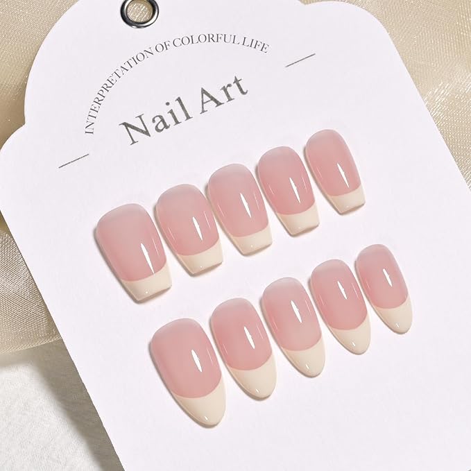 GAOY White Swirl Gel Nail Polish Art Liner, 12ml Nude Color Nail Paint Design with Thin Brush, UV Light Cure for DIY French Manicure at Home