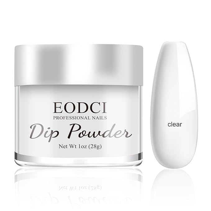 Dip Powder Clear Color 1 Oz/28g Nail Dipping Powder French Nails Art Starter Manicure DIY Salon Home Gift for Women,No Need Nail Lamp Cured