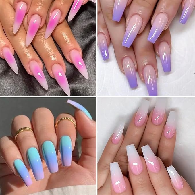 100Pcs Nail Sponges for Ombre Nail Art, Mini Soft Nail Art Sponges with Grabbing Pen and Waterproof Nail Polish Palette Paper, Nail Ombre Brush Gradient Manicure DIY Tools Nail Supplies
