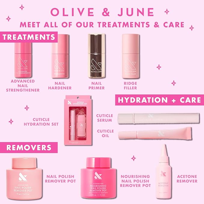 Olive & June Nail Hardener | Strengthens & Protects Nails with Bamboo Extract | Shiny Layer of Protection | Wear Alone or Under Polish | Vegan & Cruelty-Free | Wide Fan Brush for Easy Use