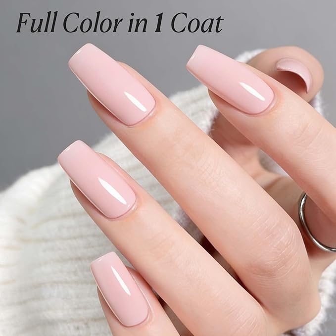 AZUREBEAUTY 6 Colors 15ml HEMA Free Gel Nail Polish Set, Same Color Bottles, Soak Off UV LED Gel Polish Kit Nail Art for DIY at Home Manicure Salon Gifts, Nude Pink Beige Burgundy Red