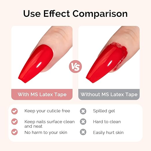 MelodySusie Gel Polish Liquid Latex for Nails Peel off Cuticle Guard for Nail Polish Nail Art Liquid Latex Barrier Protector Manicure Cuticle Protectors with Stick Manicure Home DIY Salon 15ML
