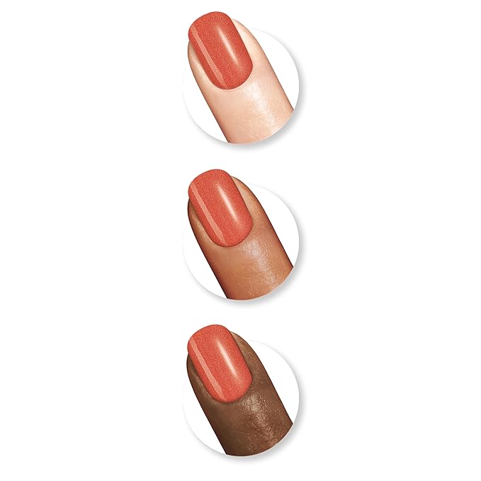 Sally Hansen Color Therapy Nail Polish | Biotin, Argan Oil, Long Lasting, Healthy Nails, Nail Strengthener, Opaque | 300 Soak at Sunset | Coral Orange Nail Color