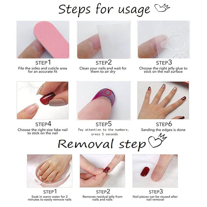 Press on Nails Long Rhinestone Pink Fake Nails Square Bling Glossy 3D Flower Artificial Nails Finger Manicure for Women and Girls-24pcs (Long Nails 5)