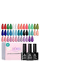 Beetles Gel Nail Kit 504Pcs Medium Almond Nail Tips with 20 Colors Gel Nail Polish Set