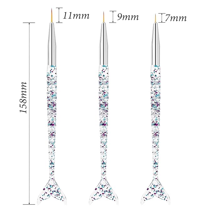 36pcs Nail Art Brushes,Nail Art Tools Set,Nail Art Design Pen with Extension Gel Brush,Nail Dotting Tools,Drawing Brush for Nail Art,Carved Brush,Liner Brush for Home DIY Salon Use,Black