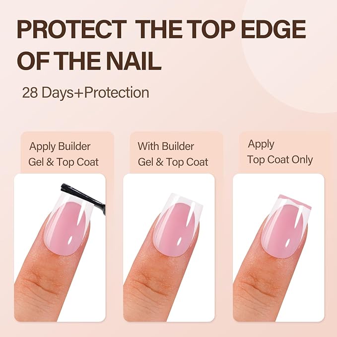 150Pcs French Gel Nails, Vansiho French Tip Press on Nails Pink, Short Square Soft Gel Nails False Nail for Nail Art DIY 15 Sizes