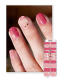 Semi Cured Gel Nail Strips | Built-In Gel Top Coat | UV Light Required | Salon Quality, Easy Application And Removal (Bloom in Blush Gold）