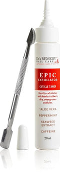 Dr.'s Remedy Cuticle Remover with Cuticle Pusher Tool – 20 ml Liquid Cuticle Softener for Gentle Care, Softens and Instantly Removes Excess, Nail Care Kit - Epic Exfoliator