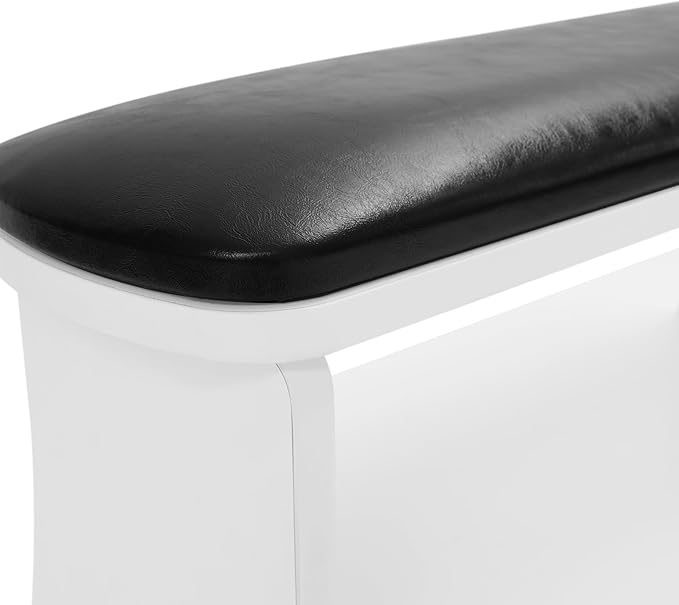Pedicure Foot Rest, Manicure Foot Rest w/Wheels, Upgrade Widen Footrest Pedicure Foot Stool Stand, Portable Foot Bath Spa Cart Foot Massage Station Footrest, Home Beauty Salon Nail Foot Trolley Cart