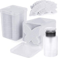 400PCS Lint Free Nail Wipes, Pink Lash Extensions Glue Cleaning Wipes, Nails Cleaning Pads Supplies,accompanied by 1 Empty Pump-Style Bottle Dispenser (White)