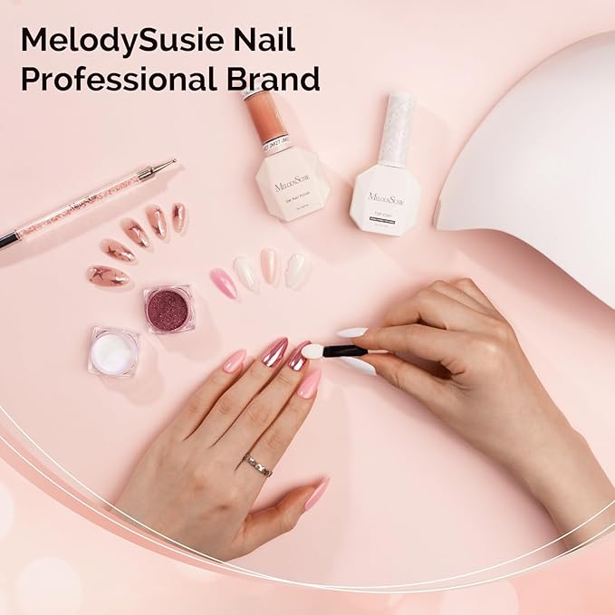 MelodySusie Gold Chrome Nail Powder for Gel Nails,Pearl Powder Mirror Effect Pigment Pearlescent Mermaid Pigment Pearl Glitter for Home DIY Salon Use