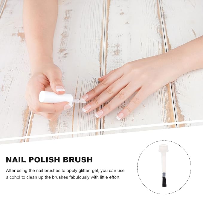 Beaupretty Mini Nail Polish Brush Replacement Set 20Pcs Portable Nail Art Brushes for Precise Gel Polish Application and Diy Design Detailing