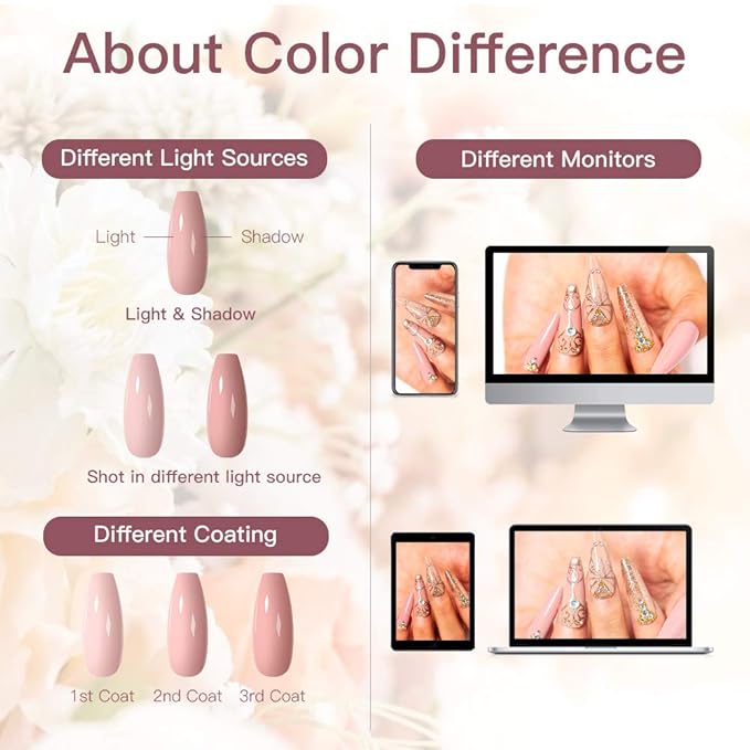 MEET ACROSS 12pcs Gel Nail Polish Set,Soak Off UV LED Lamp Gel Nail Polish Kit,Fashion Shimmer Nail Art Design Gifts for Women Manicure Salon (Pink)