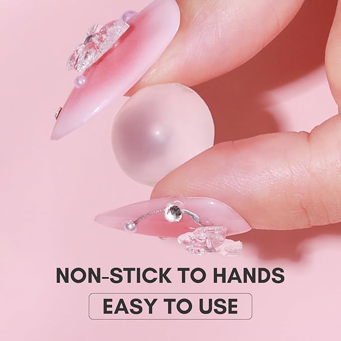 Makartt 4-in-1 Nail Gel Kit - Solid Extension Gel, UV Builder, Rhinestone Adhesive & Gem Glue, 15ml + 1.06oz Super Hold Set for Acrylic Tips, Crystals & Nail Art Design