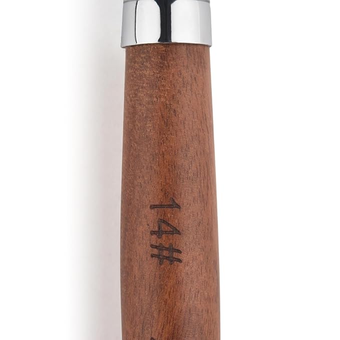 Nail Brush Kolinsky Sable Acrylic Nail Art Brush Professional Red Wooden Nail Brush (14#)